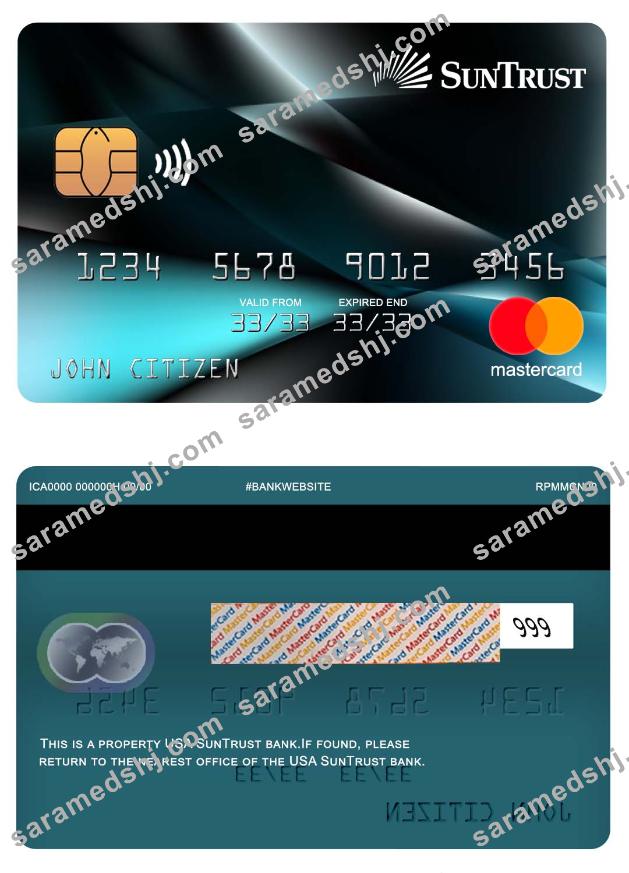 USA SunTrust bank mastercard